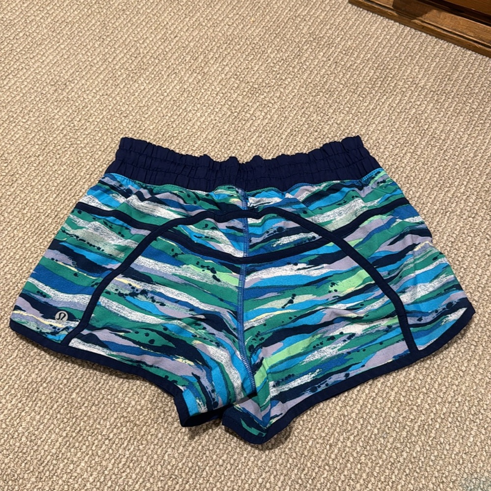 Blue Pattern LULULEMON shorts - Picture 3 of 4